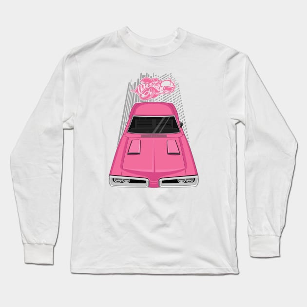 Dodge Coronet Super Bee 1970 - pink Long Sleeve T-Shirt by V8social